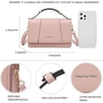 thumbnail image 5 of Small Crossbody Handbag for Women, Lightweight Shoulder Messenger Bag Clutch Purse Top Handle Phone Bag, 5 of 6