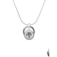 thumbnail image 2 of Delight Jewelry Silvertone Domed Black DNP Gymnastics Ring Charm Necklace, 18", 2 of 4