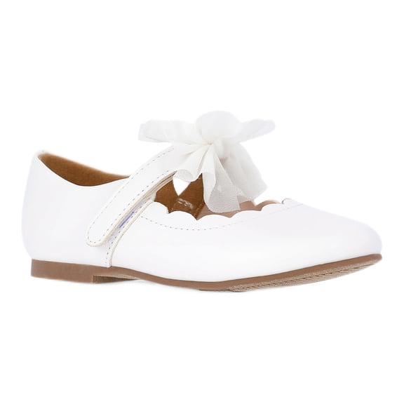 Wonder Nation Baby and Toddler Girls Tulle Bow Ballet Flats