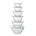 thumbnail image 5 of 5-Piece Ribbed Glass Mixing Bowls With Airtight Lids - Leakproof Stackable for Kitchen Baking Cooking Meal Prep, Microwave & Dishwasher Safe Serving Bowls, White, 5 of 6