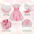 thumbnail image 4 of Benylion Girls Pink Fairy Dress glinda Costume Kids Tulle Birthday Party Cosplay Dress with Accessories for 7-8 Years, 4 of 7