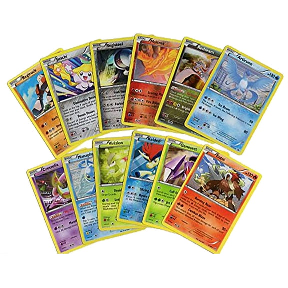 Cartas coleccionables del lote de 12 cartas de Pokémon: legendarias y míticas