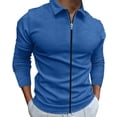 thumbnail image 2 of Men's Clothing Waffle Style Zipped Lapel Jacket Outdoor Sports Tops, 2 of 8