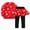 Y213-Red, variant on Cdudpw Toddler Girl Clothes Girls Fall Outfits Kids Clothing Winter Long Sleeves Ruffle Hems Top Pant Heart Print Set(Y213-Pink)