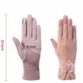 thumbnail image 3 of Women Black Dot Short Lace Lace Breathable Riding Sunscreen Wedding Gloves, 3 of 3