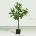 thumbnail image 3 of HOMCOM Ensemble de 2 Plantes Artificielles avec 345 Feuilles, Lauriers Réalistes, Vert, 3 of 10