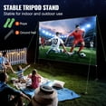 thumbnail image 4 of VEVOR Movie Screen with Stand 180inch Portable Projector Screen 16:9 4K HD Wide Angle Outdoor Projector Screen with Stand Easy Assembly with Storage Bag for Indoor and Outdoor Use, 4 of 9