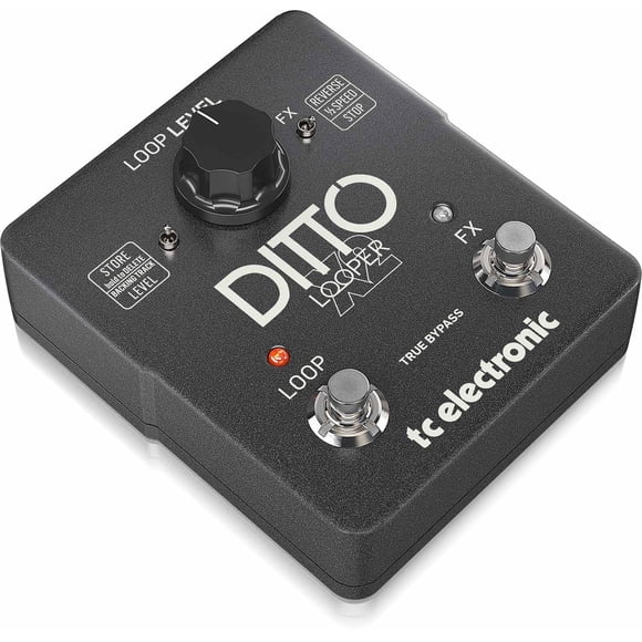 Looper Pedal TC Electronic DITTO X2 con botón de parada y efectos