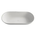 thumbnail image 4 of Gina 69" Solid Surface Freestanding Soaking Bathtub - Matte White, 4 of 6