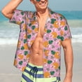 thumbnail image 4 of Picia Fruit Gentle Cotton Regular Fit Short Sleeve Casual Hawaiian Shirt for Men-3X-Large, 4 of 8