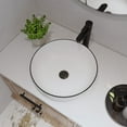 thumbnail image 3 of DeerValley DV-1V0030 Symmetry 16'' White Ceramic Circular Vessel Bathroom Sink, 3 of 9