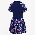 thumbnail image 5 of ATOGUTA Girls Swim Dresses Short Sleeve Swim Dress for Girls Beach Pool Party Skirted Bathing Suit Summer Swimwear Navy, Size 6-12 Years, 5 of 5