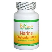 Biotech Nutritions Marine Phytoplankton with Spirulina and Chlorella Vegetable Capsule, 30 Count