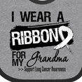 thumbnail image 4 of Inktastic Grandma Lung Cancer Ribbon Boys or Girls Baby Bib, 4 of 4