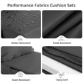 thumbnail image 3 of Biotree Outdoor Seat Cushions for Chairs,Waterproof Fade-Resistant Patio Furniture Replacement Cushions with Removable Cover,Gray, 3 of 9