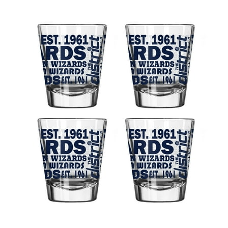 Logo Brands Washington Wizards 4-Pack 2oz. Shot Glass Set