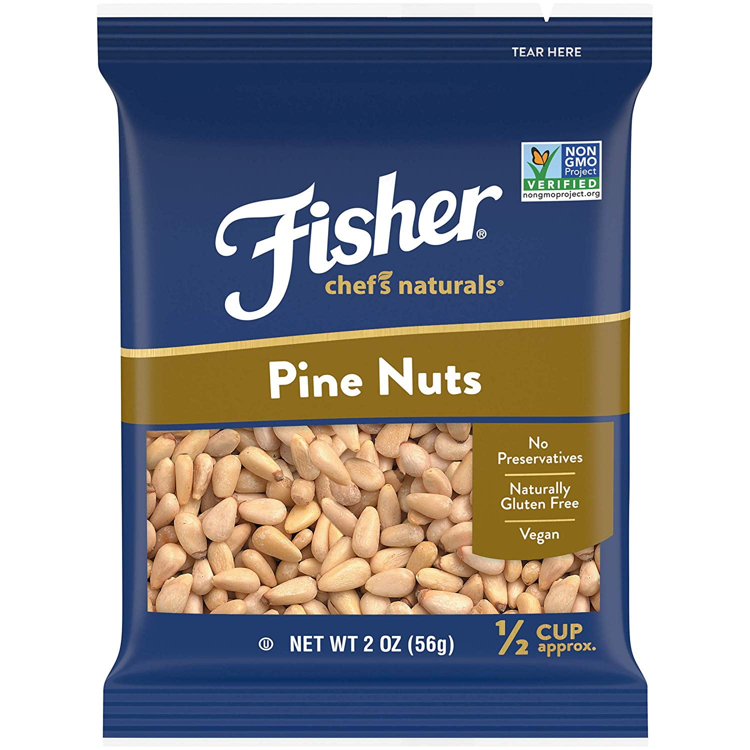 FISHER Chef's Naturals Pine Nuts, 2 oz, Naturally Gluten Free, No