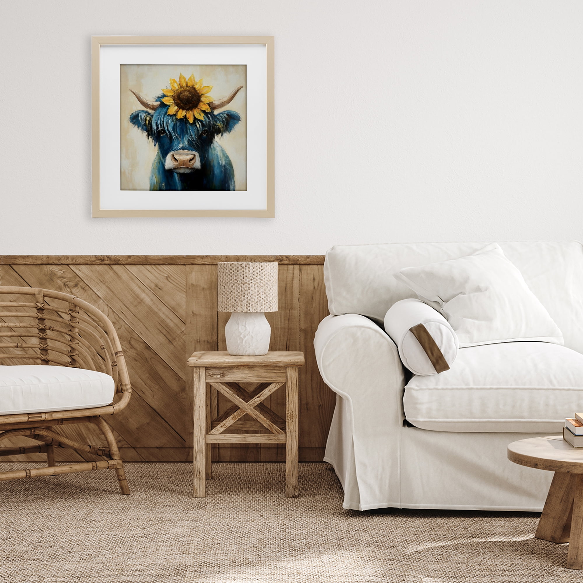 Stupell Industries Pastoral Sunflower Highland Birch Framed Print Under Glass, design by Tina LeCour