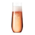 thumbnail image 7 of 48 Pack Stemless Plastic Champagne Flutes Disposable 9 Oz Clear Plastic Toasting Glasses Shatterproof Recyclable and BPA-Free, 7 of 7