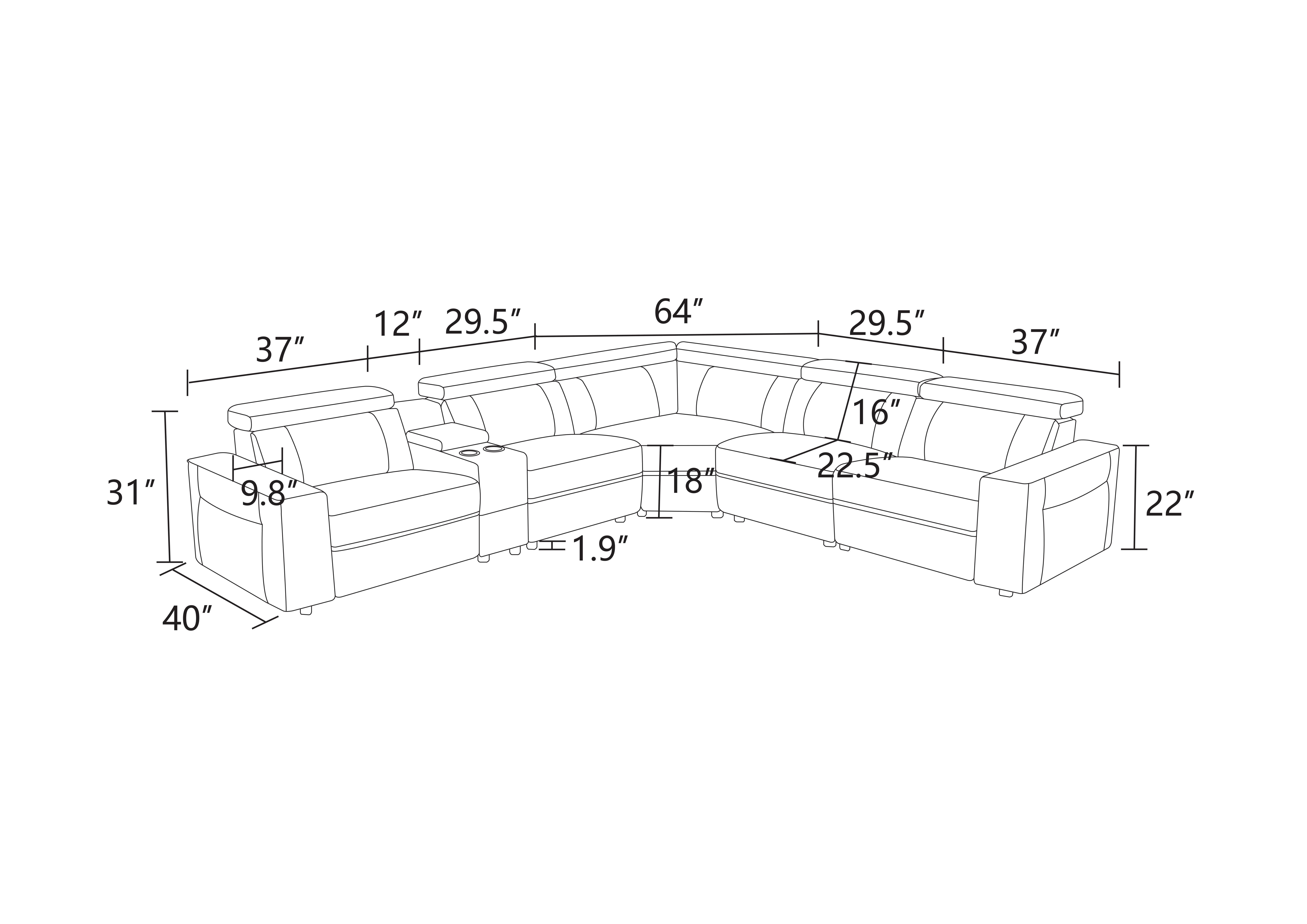MAYEERTY Oversized Power Recliner Sectional Sofa, L-Shape Corner Couch with Bluetooth Speaker, USB Port, Wireless Charging & Cup Holders, Semi PU Leather for Home Theater, Living Room