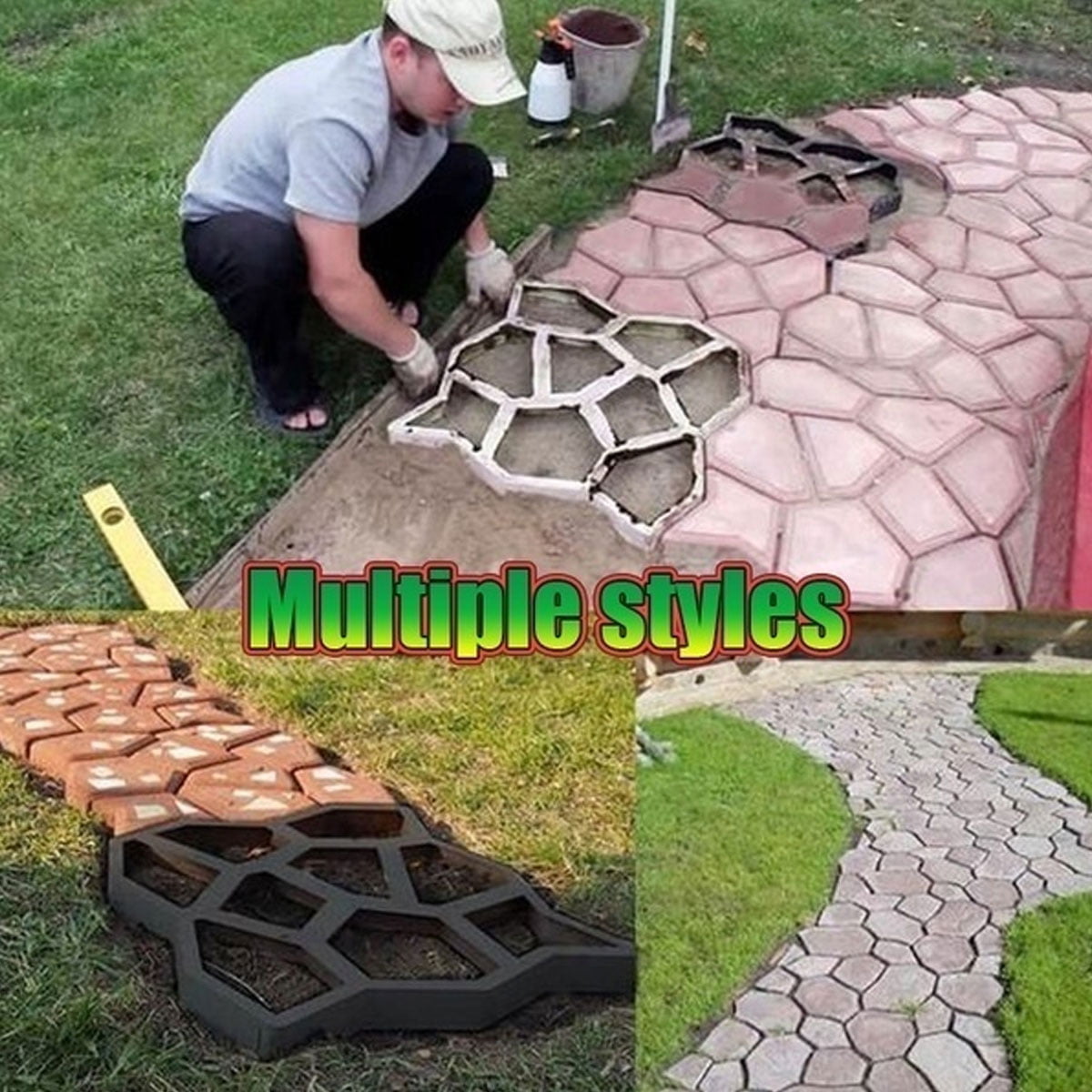 43X43CM Paving Mold DIY Garden Patio Path Lawn Walk Maker Mould