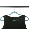 thumbnail image 3 of Simplify 10 Pack Velvet Clothing Hangers in Blue, 3 of 6
