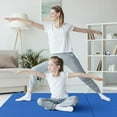 thumbnail image 2 of Gymax Tri-Fold Folding Exercise Mat 6 ft x 2 ft Portable Gymnastics Tumbling Yoga Navy, 2 of 8