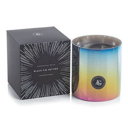 BLACK FIG VETIVER Rainbow Glass Zodax 33 oz Scented Jar Candle