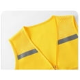 thumbnail image 4 of Unisex Mesh Breathable Fishing Vest Womens Multi Pockets Travel Hiking Waistcoat Jacket Adult Youth Mens Zipper Coat Yellow, XL, 4 of 6