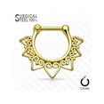 thumbnail image 1 of Septum Piercing Clicker - Heart Tribal Fan All 316L Surgical - 16ga - Sold Each, 1 of 5