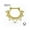 Gold, variant on Septum Piercing Clicker - Heart Tribal Fan All 316L Surgical - 16ga - Sold Each