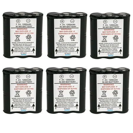 Kastar 6-Pack HNN9044A Battery Replacement for Motorola Spirit SV10 SV11 SV11D SV21 SV12 SV22 SV22C SU210 SU22 SU22C SU220 Motorola Talkabout Distance DPS Battery Motorola PRS-102 PRO1150