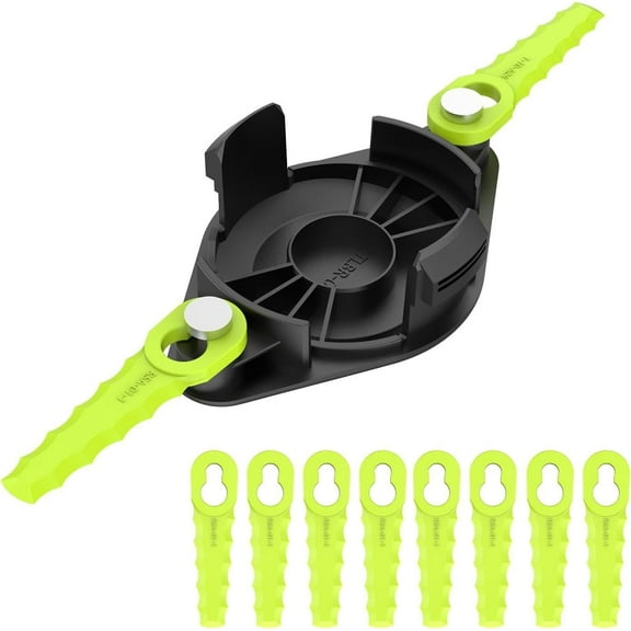 ACFHRL2 Polycarbonate Blades Trimmer Head Compatible with Ryobi 18V, 24V, and 40V RY40210, RY40210A Trimmers with 12 Quickload Blades (1 10)