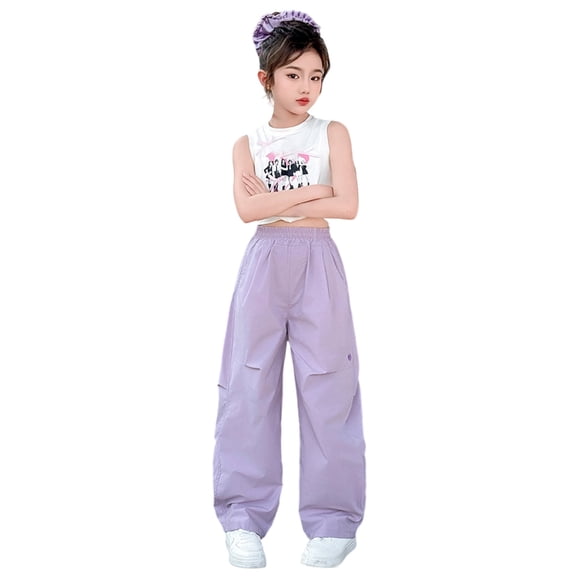 Teen Girls Sweatpants Jogger Pants for Girls with Pockets Drawstring Casual Pants Pants Kids Pants 15-16 Years