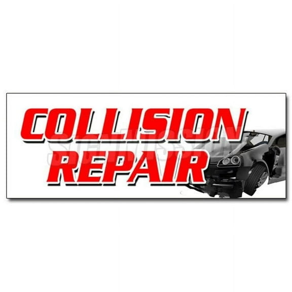 SignMission 24 in. Collision Repair Decal Sticker - Body Shop Painting Auto Car Automotive