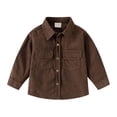 thumbnail image 2 of Toddler Boys Girls Corduroy Button Down Shacket with Collared Neck and Chest Pockets Casual Outerwear Top 6-7 Years Jacket for Little Kids, 2 of 4