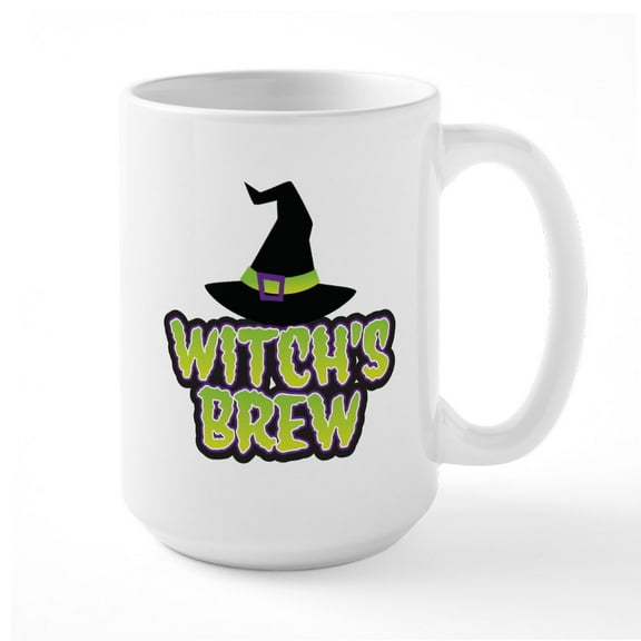 CafePress - Witch's Brew Large Mug - 15 oz Ceramic Large White Novelty Mug