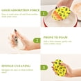 thumbnail image 4 of 3 Packs of Wood Pulp Cotton Dishwashing Sponge 3.54x2.56 Inch Dishwashing Sponge Household Cleaning Sponge Kitchen Utensils Clean Use Yellow Pineapple Seamless, 4 of 7