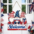 thumbnail image 6 of 4th of July Wooden Wreath Sign, Red White Blue Star Welcome Wreath for Front Door, Patriotic Memorial Day Porch Decor, Independence Day Wall Hanging, 6 of 6