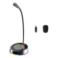 thumbnail image 2 of Enchufe de Micrófono Baoblaze Micrófono de computadora 360 para PC de escritorio Grabación de Con luz, 2 of 8