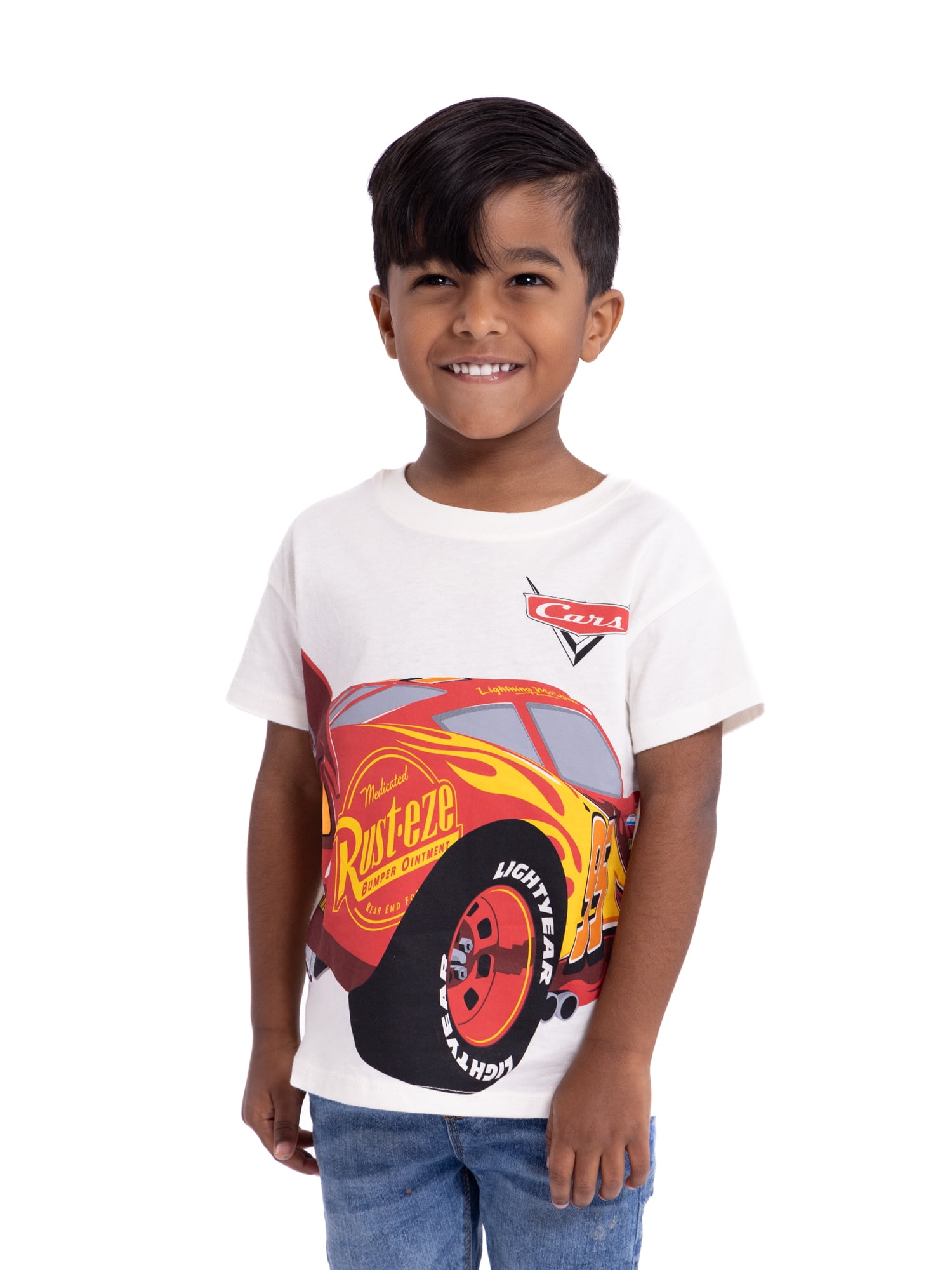 Disney Pixar Cars Toddler Boys Short Sleeve Crewneck T Shirt Sizes 12M 5T Walmart