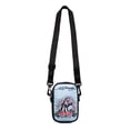 thumbnail image 4 of Ed Hardy Unisex Black/Light Blue Jaguar Rose Tatoo Print Nylon Phone Crossbody Bag With Adjustable Shoulder Strap, 4 of 6