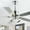 Silver, variant on Bella Depot 52" Modern Black Ceiling Fan 6-Speed Reversible Chandelier With Light and Remote Control