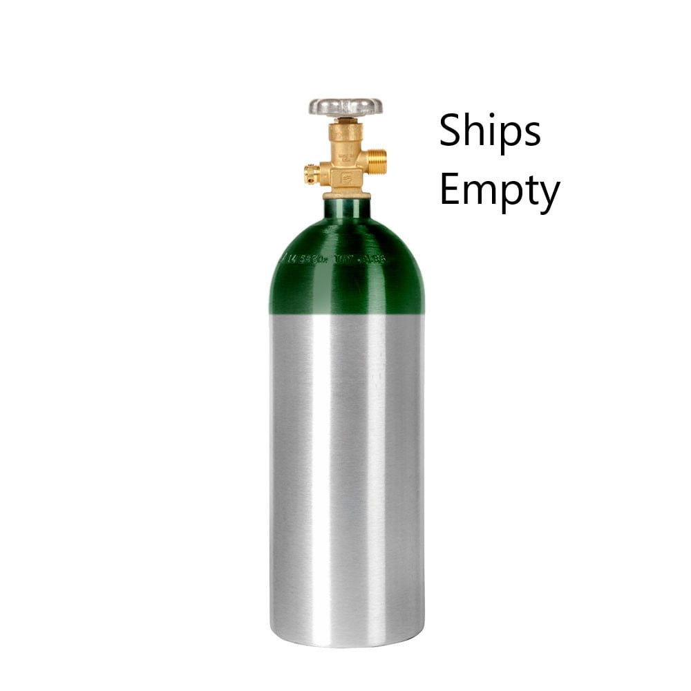 New 15 cuft Aluminum Oxygen Cylinder with CGA540 Valve - Ships Empty