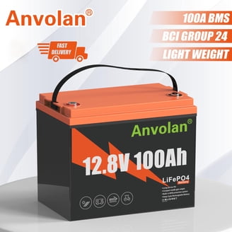 12V 100Ah Mini LiFePO4 Lithium Battery, Upgraded 100A BMS, 10-Year