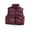 18#Wine, variant on Girls Puffer Solid Color Vest Winter Sleeveless Quilted Jackets Boys Lightweight Zipper Waistcoat Coat Black 120