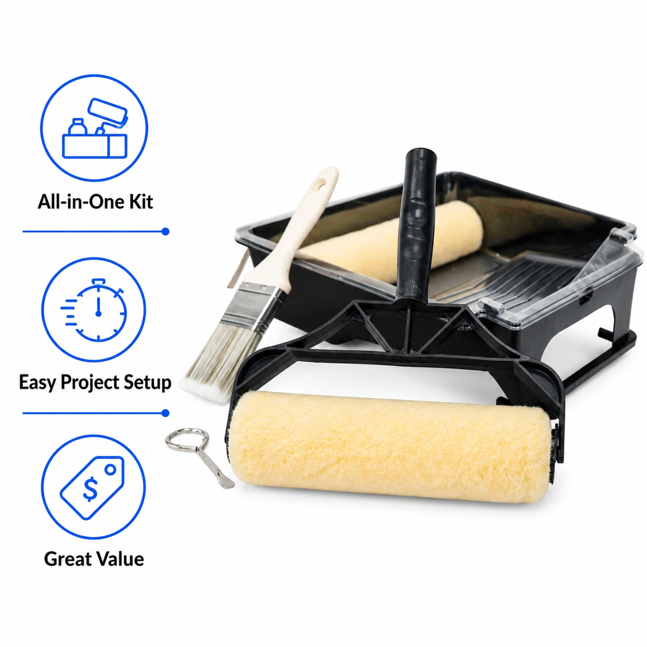 BETTER 8-Piece High Density Knit Paint Tray Kit