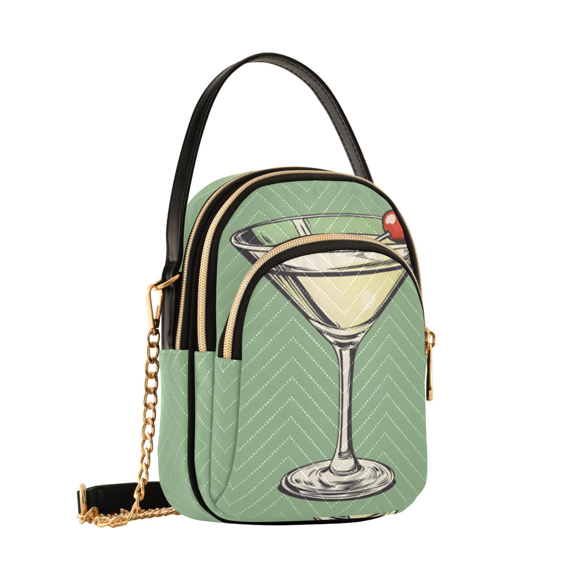 FORMRS Crossbody Bag for Women Quilted Travel Shoulder Cell Phone Purse with Chain Strap Handbag, Lemon Juice