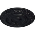 thumbnail image 3 of Ekena Millwork 20 7/8"OD x 1 1/4"P Biddix Ceiling Medallion (Fits Canopies up to 7 1/2"), Hand-Painted Steel Gray, 3 of 7