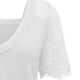 thumbnail image 5 of ICHUANYI Clearance Fashion Women V-neck Feather Lace Lace Sleeve Short Sleeve T-shirt(White, S) ICHUANYI WER2023081017041, 5 of 5